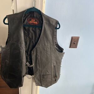 Men's hot leathers leather vest